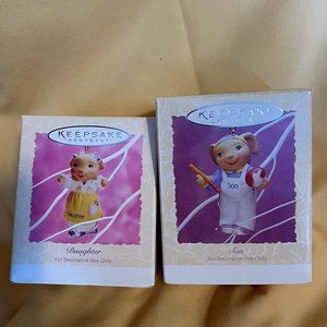 Easter Son & Daughter Hallmark Ornaments - Set of 2